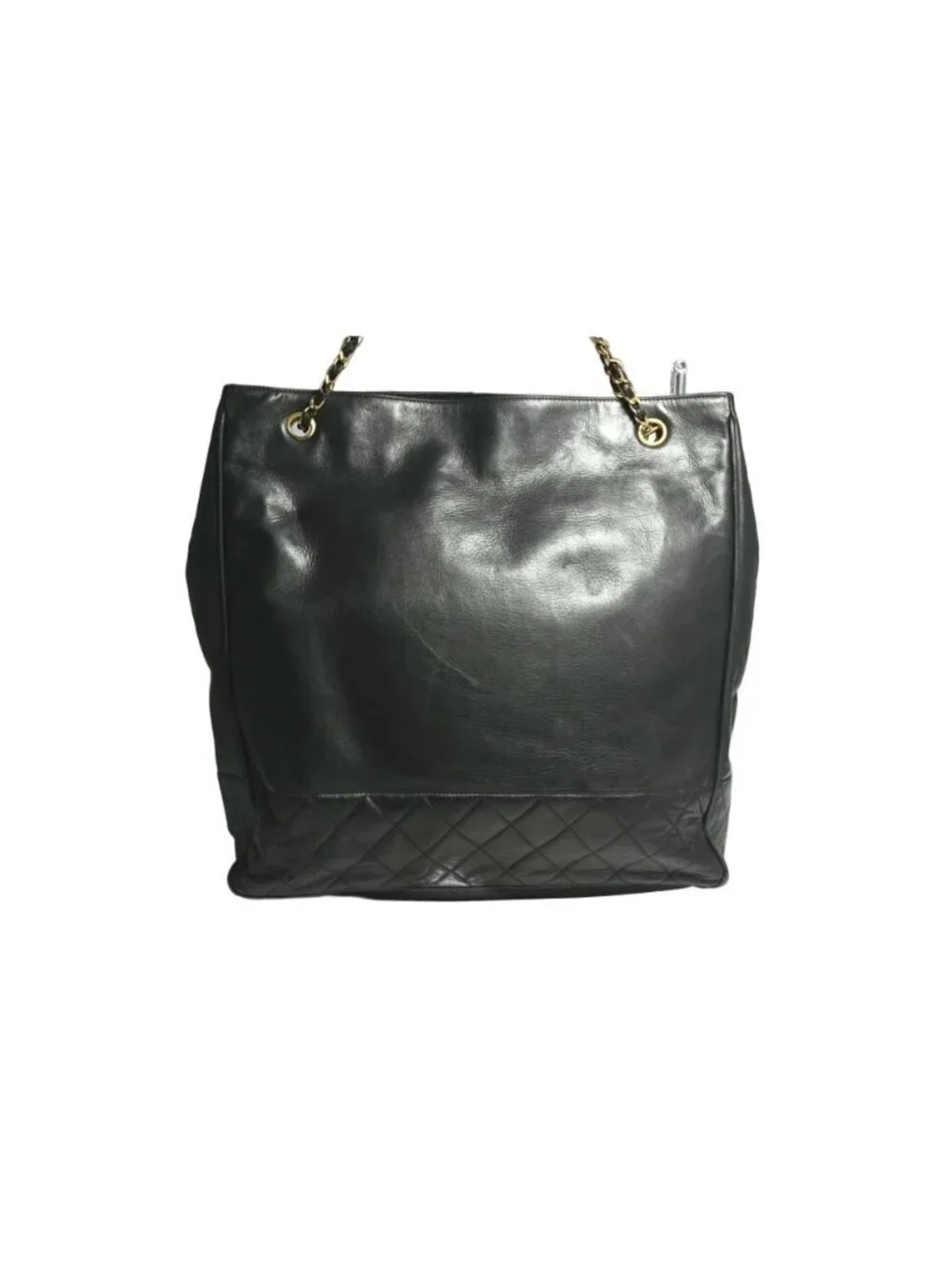 Chanel 0 Lambskin Chain Tote